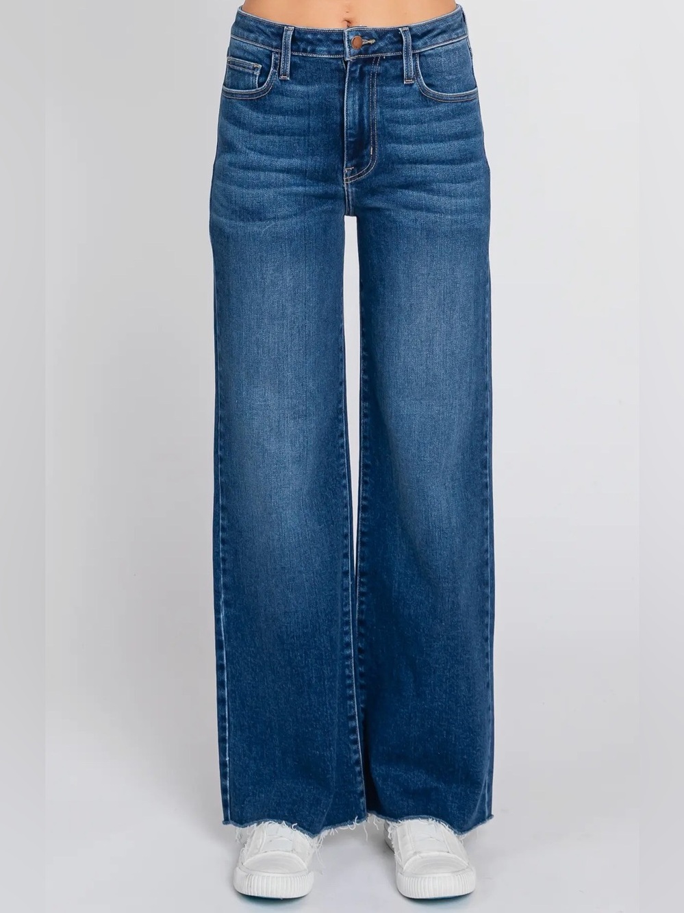 NEW L.T.J Letter to Juliet Paola A-Line Wide Leg Raw Hem Jeans
